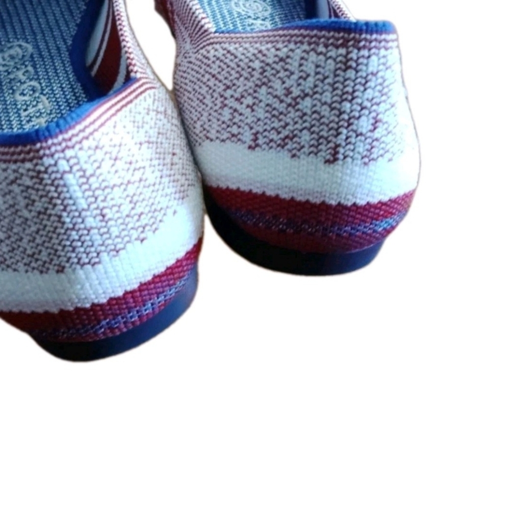 Rothys WomenThePoints Flats Limited RWB Stripes Shoes W7.5 #Memorialday Fit - Picture 4 of 8